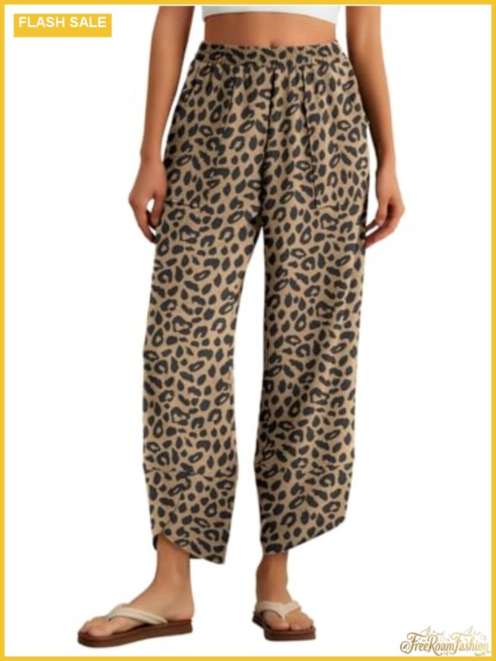 Baggy Wide Leg Pants Elastic Waist Palazzo Harem Trousers